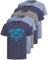 JACK & JONES Herren 5er-Set T-Shirts in verschiedenen Styles, Prints und Farben aus Baumwolle (Irina Slim Fit Pack 2, M)