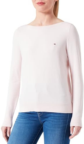 Tommy Hilfiger Femme Pull Pull en Maille, Rose (Whimsy Pink), XXL