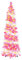 Collapsible Artificial Christmas Tree, 5ft/ 1.5m Christmas Tinsel Tree with 100LED Lights, Pop up Large Sequins Artificial Tree for Xmas Holiday Party Carnival Decorations (Pink&White)