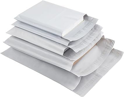 DERAYEE Verpackung, 50 Stück, Kunststoffumschlag, Versandtaschen, Pakete für den Versand von Karton, Kleidung, Bücher