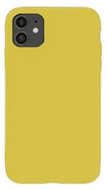 Slim Liquid Silicone Case for iPhone 11 (2019) 6.1-Inch - Full Body Drop Protections - Lightweight Smooth Soft Rubber with Microfiber Lining - Shockproof Full-Body Cover Anti-Scratch (Yellow)