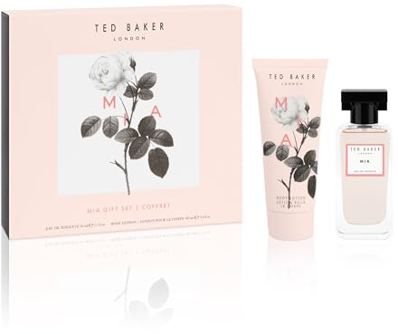 Ted Baker Floret Mia Gift Set, Mia Fragrance EDT with Sweet Floral Warm Scent 50ml and Body Lotion with Nourishing Olive Fruit Oil and Vitamin E 100ml