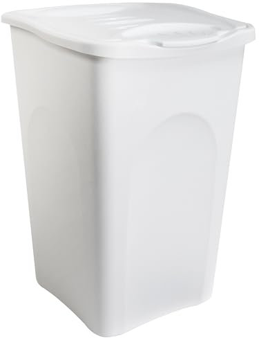Hummelladen Wäschekorb 50 Liter groß mit Deckel - Wäschesammler ohne Löcher 39x37x55cm Wäschebox Wäschesortierer Haushaltskorb Korb Haushalt Kunststoff Wäschetruhe Wäschetonne Wäschesack