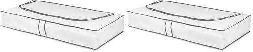 Compactor Life Extra-Flat Storage Bag - XL, White, Fits Under Bed, Soft Storage Organizer, RAN634 (Pack of 2)