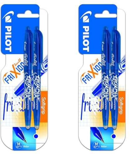 Pilot Frixion 0.7 mm Rollerball Pen - Blue (Pack of 4), 224200203