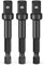 3/8 Schlagadapter, 3 Stück Sechskant Stecknussadapter Stecknuss Adapter Steckschlüssel Schraubenschlüssel Nuss Set Verbindung Kopfverlängerung für Akkuschrauber