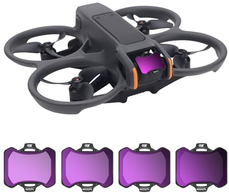 CQT Avata 2 NDPL Objektivfilter-Set, mehrfach beschichtetes ND-Filter-Kameraobjektiv für DJI Avata 2 FPV-Drohnenzubehör (4 Stück (ND8PL ND16PL ND32PL ND64PL))