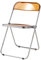 JEKKAH Transparenter Klappstuhl, Internet-Promi-Make-up-Stuhl, Fotostuhl, Klapp-Esszimmerstuhl for Zuhause, transparenter Acryl-Fotostuhl(Orange)