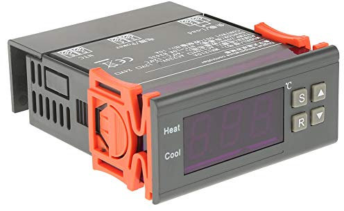 Contrôleur de Température MH1210A, Mini Contrôleur de Température Numérique MH1210A, Thermostat à Affichage LED avec Sonde de Capteur, Contrôleurs de Température (AC220V)