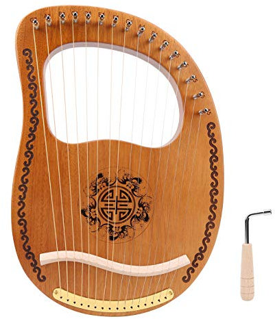 Arpa a 16 Corde, Strumento Musicale Portatile per in Mogano per Principianti Strumento Musicale per Principianti 16