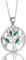Aventia Silver S925 Tree Necklace, Tree of Life Pendant a Gift For Any Occasion (Emerald/Green)