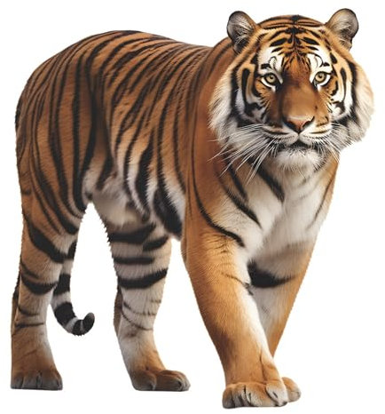 Abnehmbarer Wild Tiger Wandsticker, Großer 3D lebensechter Tiger Tier Wandaufkleber zum Abziehen und Aufkleben für Wohnzimmer Kinderzimmer Klassenzimmer und Babyzimmer Dekor