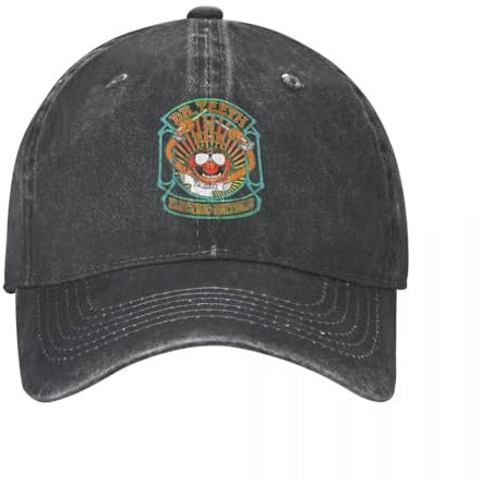 ROBEIUO Cowboy-Baseballkappe Basecap Dr. Teeth and The Electric Mayhem Zoot Baseballkappe, Vintage-Denim, Rockmusik, Papa-Mütze, Outdoor-Workouts, verstellbar