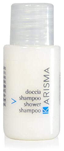 Doccia Shampoo in Flaconcino da 20 ml, Confezione Monodose da 100 pz,Linea Cortesia Hotel Karisma, B&B Casa vacanze kit bagnodoccia da viaggio