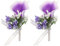 PATIKIL Calla-Lilien-Ansteckblume für Herren, handgefertigt, Bräutigam, Trauzeugen, Ansteckblume mit Stecknadeln für Hochzeitszeremonie, Jahrestag, Party, Abschlussball, Weiß-Lila