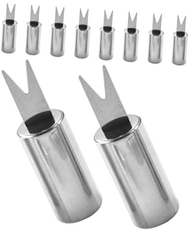 Cabilock 10stücke Edelstahl Maiskolbenhalter Spießgestell Für Grill Und Barbecue Robust Und Bruchfest Mühelose Reinigung Vielseitig Einsetzbar Als Küchenhelfer