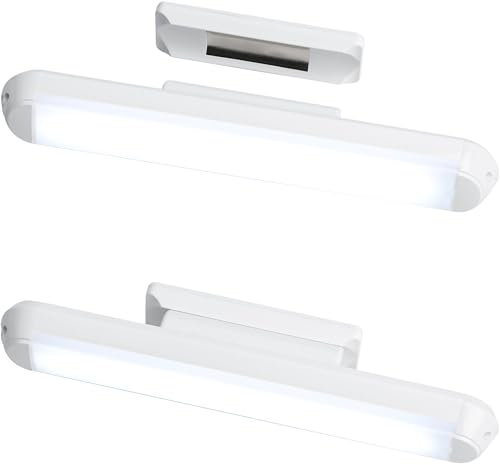 ROTRES Lampada da Specchio a LED per Bagno,24cm Lampada da Specchio a LED,Dimmerabile Luci Specchio Make Upm,Lampada Armadio Magnetica Ricaricabile 2000mAh,Rotazione di 80°,Per specchi,armadi,pareti