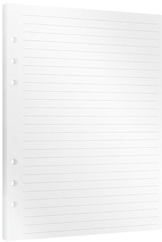KOMPASS® 30 Lined A5 Planner Inserts | 6-Hole A5 Paper (14.5 cm x 21 cm) | Refillable Notebook Sheets for Notes, Brainstorming & To-Do Lists