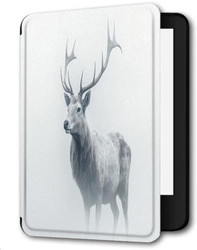 Case Compatible for 6 Kindle Paperwhite 5th/6th/7th Generation 2012/2013/2015,Lightweight Slim Soft PU Case Cover Skin for Paperwhite 5 6 7 Gen,Simple Elk