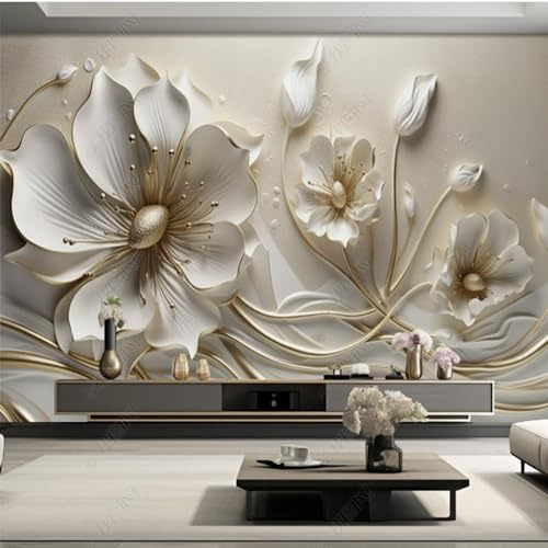 Vlies Fototapete Wandtapete Wandbilder 3D Effekt Relief Schmuckblume 12121 (200(B) x 140(H) cm)