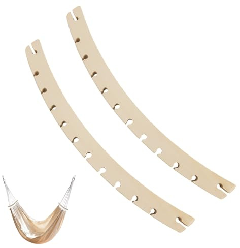 2 Barre Divaricatrici per Amaca Staccabili, Robuste e Leggere Traverse in Legno Amache Sospese All'Aperto per Giardino Patio Cortile Campeggio