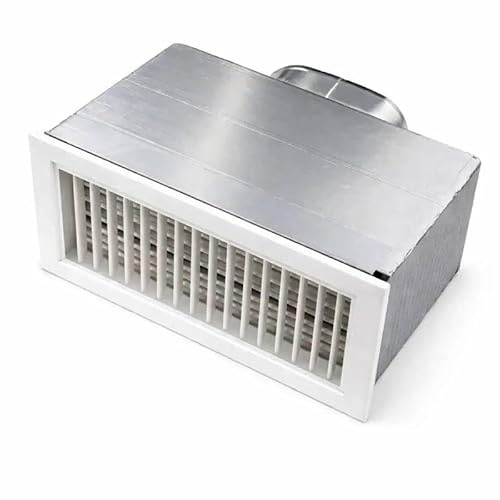 Plenum per bocchetta isolato in poliuretano espanso rivestito in alluminio per climatizzatore canalizzato completo di griglia di mandata in Pvc 300x150 mm ideale per Vmc e canalizzazione
