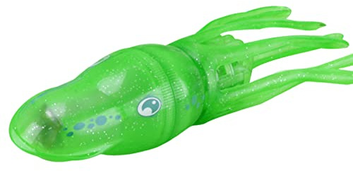 Pineeseatile Jouets de Bain de Piscine calmar plongée pour Enfants, Poulpe électrique, Jouets Poisson Natation, Accessoires d'entraînement Natation pour Enfants, Poisson Robot Vert