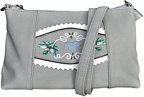L&S Damen Trachtentasche Dirndltasche 6706 (Grau)