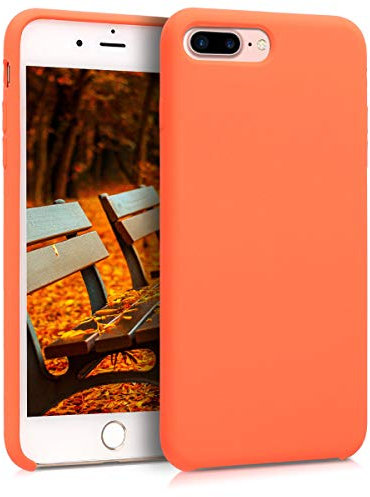 kwmobile Housse Compatible avec Apple iPhone 7 Plus/iPhone 8 Plus Coque - Housse de téléphone Protection Souple en TPU Silicone - Orange