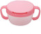 Garosa BPA Gratuito Mango Doble a Prueba De Derrames Comida Bowl Snack Envase De Dulces Para Niños Bebés Pequeños Congelador Microondas Lavaplatos(Rosa),dispensador de leche de fórmula