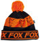 Fox Black Orange Lined Bobble Hat CPR991 Bommelmütze Mütze Wintermütze