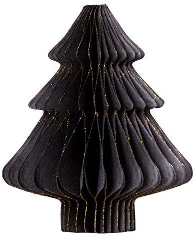 coopz Weihnachtsschmuck Tanne 16 cm Papier Aufsteller Weihnachten Baumschmuck, Farbe:anthrazit