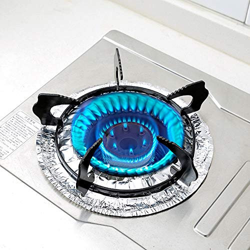 Sticker Kitchen Foil Gas Stove Oil Resistant Film Self Adhesive Heat Resistant Kitchen Film Aluminium Foil Adhesive Film Splash Guard for Gas Cooker (B)