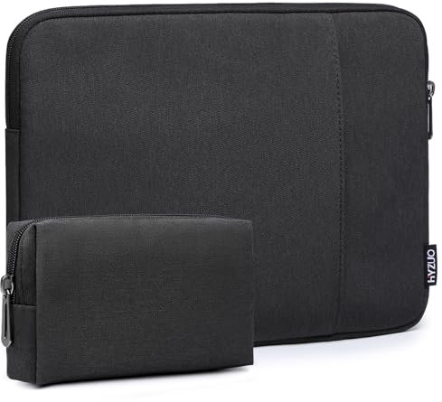 HYZUO 13 Zoll Laptop Hülle Tasche Laptophülle Kompatibel MacBook Air 13 M4/M3/M2/M1 2025-2018, MacBook Pro 13 M2/M1 2025-2016, iPad Pro/Air 13, XPS 13, Surface Pro, 12-13 Tablet, Schwarz