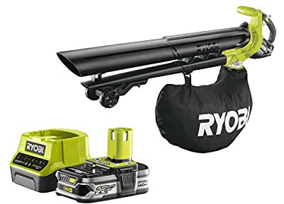 Pack RYOBI Souffleur aspiro-broyeur 18V One+ Brushless OBV18-1 Batterie 2.5Ah - 1 Chargeur Rapide RC18120-125