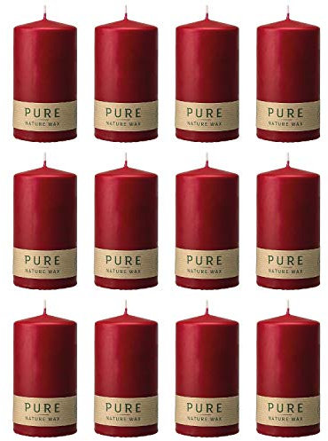 Wenzel Pure Kerze Safe Candle 13x7cm Karminrot (12 Stück)