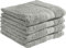 REDBEST Duschtuchset, Frottierset 4er-Pack Chicago grau Größe 70x140 cm - saugstark, strapazierfähig, ideal für Reisen, Sport (weitere Farben)