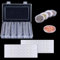 JJQHYC 100 Pièces Capsules pour Pièces de Monnaie Transparentes 30 mm Collection de Pièces Boîte de Rangement avec Mousses de Protection