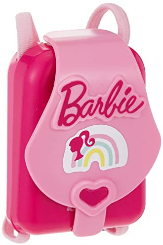 Mondo Barbie Make-Up Set 40002, Rucksack/Armband, enthält 3 kompakte Lidschatten, 1 Lipgloss, 1 Applikator, 1 Spiegel, Multicolore