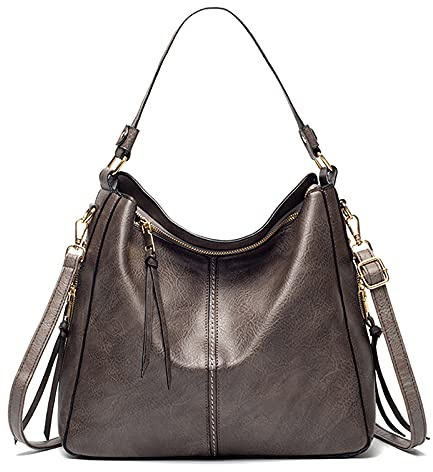 FANDARE Damen Handtasche, Umhängetasche, Handtasche, PU-Leder, Mädchen, Schultertasche, große Tasche, Strandtasche, Einkaufstasche, Reise, multifunktional, Messenger-Tasche
