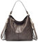 FANDARE Borsa Donna Borse a Tracolla Borsetta Ragazza Borse a Mano PU Pelle Borse a Spalla Multifunzione Messenger Bag per Shopper Viaggio Lavoro Scuola Sacchetto Grigio