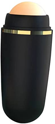 F Fityle Ölabsorbierender Roller, Rollball, Vulkanstein, Gesichts-Minimassage, Wiederverwendbares Gesichtsöl-Entferner, zur Ölkontrolle - Schwarz