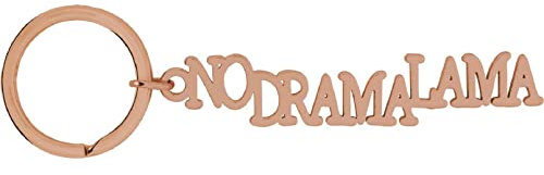 Sheepworld, Gruss und Co - 47759 - Schlüsselanhänger, No Drama Lama, Metall, Größe mit Schlüsselring: 9,6cm x 3cm, Farbe: Rosegold