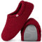 VeraCosy Women's Fuzzy Slippers Warm Comfy Memory Foam Non-slip House Shoes Wine Red, 6.5 UK