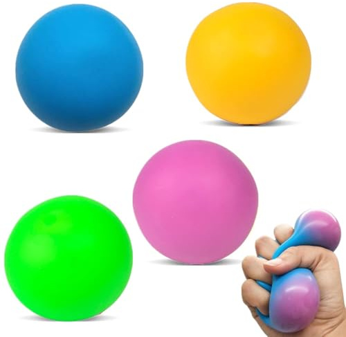 Yeefunjoy 4PCS balles Anti-Stress colorées Fidget Balls Jouets Anti-Stress