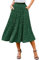 Zeagoo Damen Midi Röcke Elastische Hohe Taille Rock Polka Dot Casual Faltenrock mit Taschen, Dunkelgrün, Klein