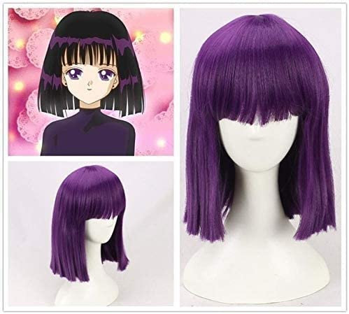 Xinduolei Sailor Moon Mercury Mars Jupiter Venus Uranus Neptun Pluto Saturn Chibi USA Cosplay -Perücken for Halloween -Party, Sailor Saturn Perücke
