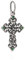 NKlaus 925 Sterlingsilber Kreuz Zirkonia grün Orthodox Kruzifix Kettenanhänger Taufe 11091