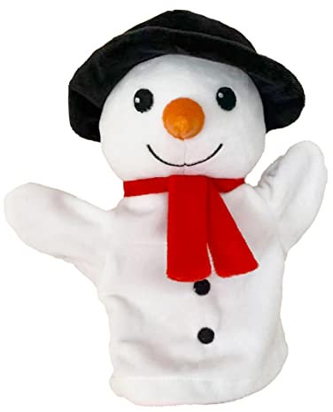 The Puppet Company - My First Christmas Puppet - Schneemann Handpuppe - Geeignet ab Geburt - PC003831, Weiß
