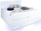 wonello Boxspringbett 160x200 mit Bettkasten und LED Beleuchtung - gemütliches Bett mit LED Beleuchtung - Stauraumbett 160 x 200 cm Weiss mit Matratze und Topper